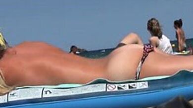 Btb three 321m astounding german blond topless wifey beach