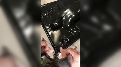 two women fetish latex asslicking and anal mff