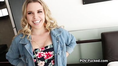 First POV ride by lovely blonde amateur on camera