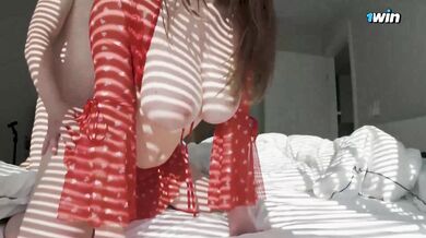 Busty fledgling with massive congenital bra-stuffers teases step sis and wants t