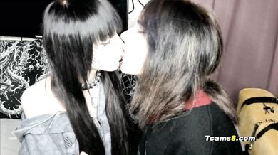 Emo girl sucks and jerks goth shemale dick hard