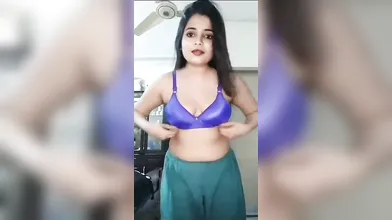 Gouthami reddy manthena removing chudidar showing blue bra and milky boobs in vi