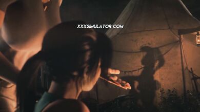 ▸ What Awaits Lara in the Temple? A Big Cock Shemale Ready to Explode Inside Her!