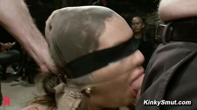 Dominatrix Nika Noire Helpless Sub Bound And Fucked Hard By Room Full Of Cocks