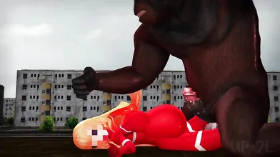 Super Heroine Vs Giant Ape
