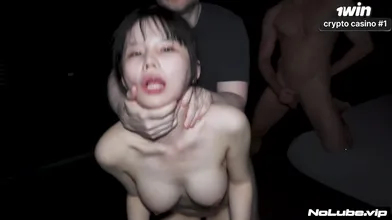 Japanese sweetie gets rough gang-bang - her first time xxx!