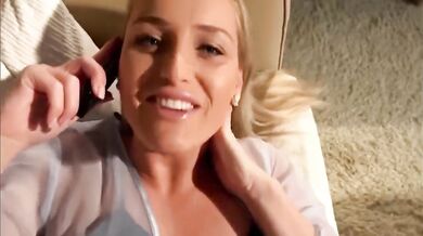 Stepson Cums Inside His Stepmom While She Phone Talking - Kathia Nobili