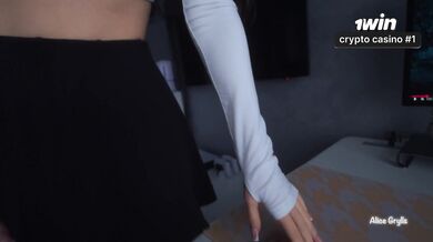 Sultry, buxom Domme ends with a fat spunk shot - steamy hard-core porn!