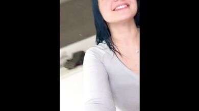 Hairy Blue Haired Slut Sucks And Gets Fucked