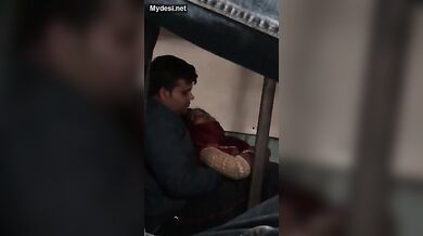Hindi PublicPlace Indian Couple Caught In A Train