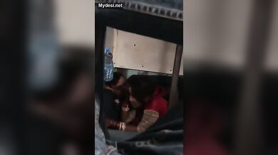 Hindi PublicPlace Indian Couple Caught In A Train