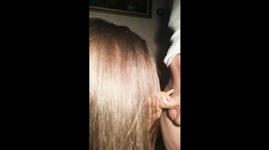 Long Haired Slut Shows Her Ass And Sucks Her Boyfriend