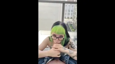 Gothic Slut Sucks A Black Man