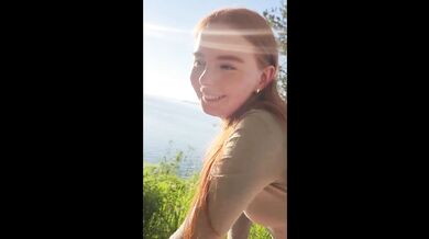Redhead Sucks With A View Of The Lake
