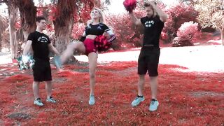TS Cheerleader Aubrey's 3-Cock 3-Way