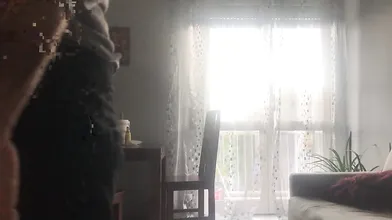 Slim Teen Enjoying Hard Passionate Home Fucking