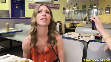 Big Cocked Waiter Fucks Anya Olsen In The Restaurant's Toilet