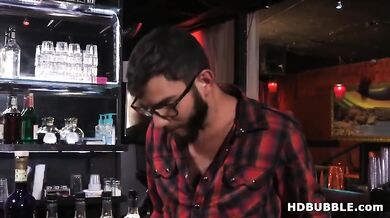 Big Cocked Bartender Fucks A Hot Ebony Chick - Logan Long