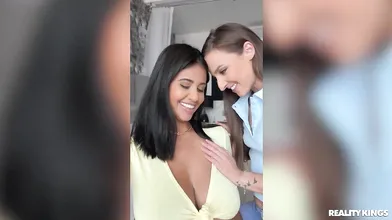 Bodacious Latina Yorgelis Carrillo And Her Hungarian Friend Amirah Adara Trying New Dildo