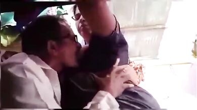 Uncle Sucking Cheating Bhabhi Boobs