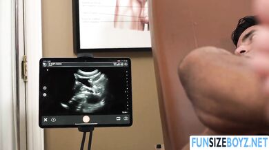 Watching my doctors dick inside my ass in monitor