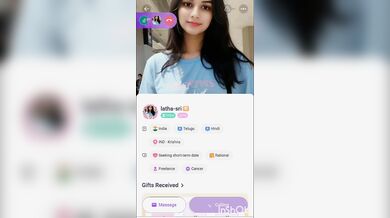 Latha sri chamet telugu girl show