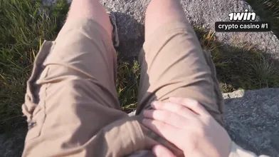 Random light-haired super-bitch gave me a public blowjob and deep-throated out t