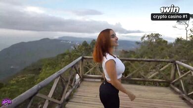 Outdoor blowjob by my mischievous stepsister Abella Olsen is cool XXX!