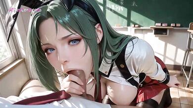Hot college hottie in class pulls you into deep sex (AI)