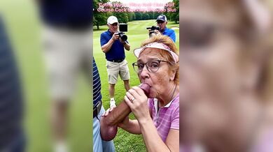 Golf Course Slut Cathy Golf Blowjob Filmed Sucking Off Cock Porn on The Fairway