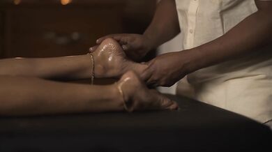Desi Big Boobs Busty MILF Having Ayurvedic Massage