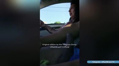 Flash Big Dick For Aunt In Car Ride