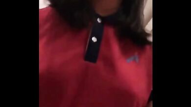 Amazing Vietnamese Cute Red T SHIRT Jump On Cock