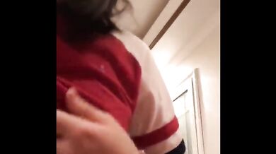 Amazing Vietnamese Cute Red T SHIRT Jump On Cock