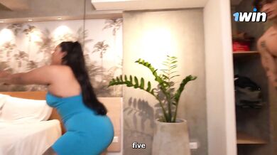 Jordy Fabian and Alejandra Garcia's stepsister rocks a enormous donk while compl