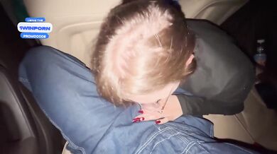 Blowjob in moving car with friends, spunk in gullet - amazing!