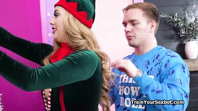 Sexy Xmas Elf Sexbot Drilled in High Heels