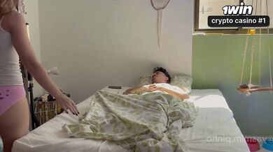 Passionate fucky-fucky upon waking completes with jizz on face