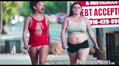 Sexy Street Hookers Strut Their Stuff