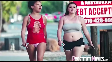 Sexy Street Hookers Strut Their Stuff