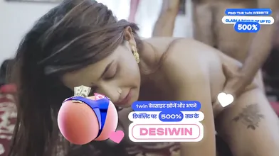 Desi warm couple's magnificent bhabhi sex, 18-25, pro kinky stunner with massive