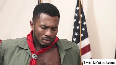 Scout officer enjoy his self into the ass of Twink