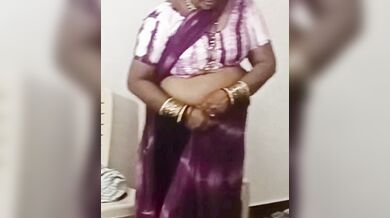 Reshma aunty saree change