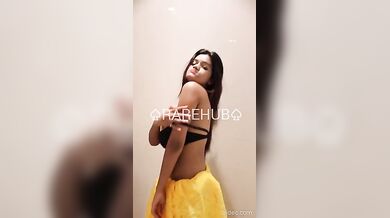 Amaira Roy Hot Bong Model strip saree to nude