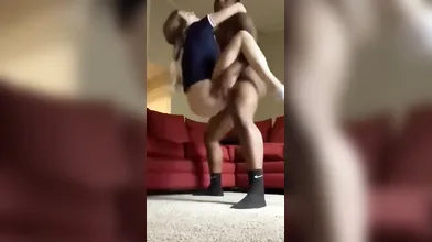 Snow Bunny Bouncing Like Crazy