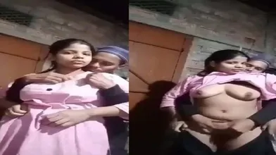 Indian Muslim cousins foreplay sex at home desi MMS