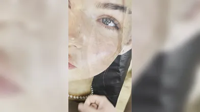 Cumshot tribut on hot printed girl