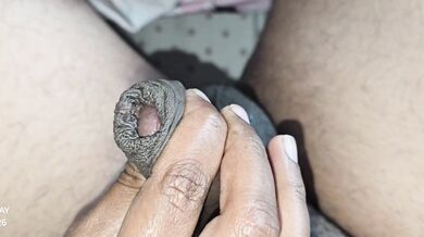 Tamil wife boobs press and masturbating