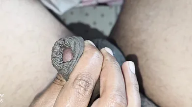 Tamil wife boobs press and masturbating