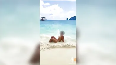 Smriti jain new outdoor beach dare video